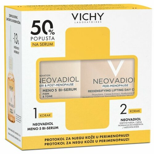 Vichy neovadiol meno 5 bi- serum za kožu u peri i postmenopauzi, 30 ml + dnevna nega, 50 ml Slike