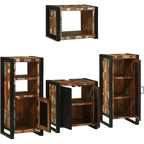  Set namje&amp;scaron;taja za kupaonicu Zidne 4 pcs Čvrsto reciklirano drvo Slike
