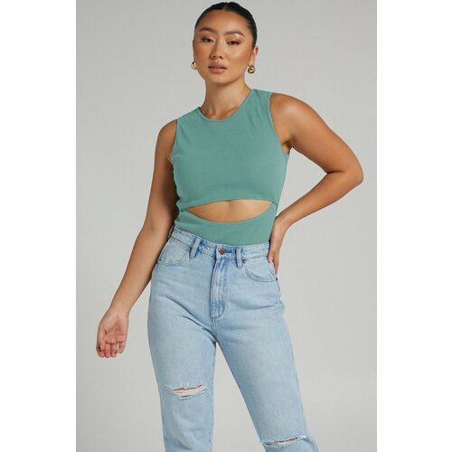 Madmext Bodysuit - Green - Fitted Slike