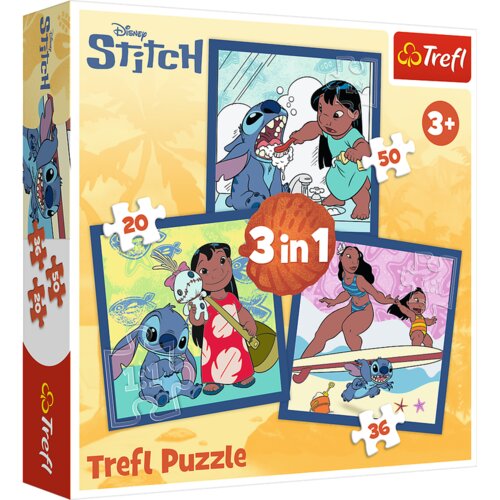  3-u-1 slagalica &ndash; Vrijeme sa Stitchom &ndash; Lilo i Stitch Trefl 34896 Cijene