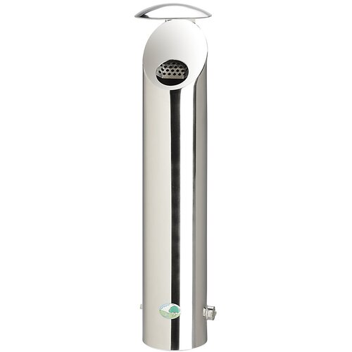 VAR Stenski pepelnik iz nerjavnega jekla, z zaklepanjem, 2,5 l, VxØ 530 x 180 mm, polirano Cene