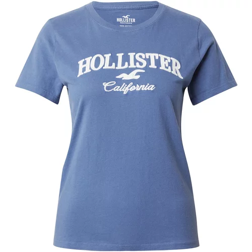 Hollister Majica sivkasto plava / bijela