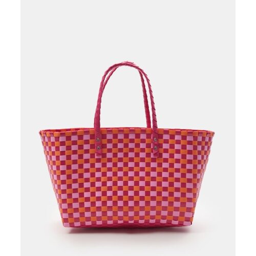 Sinsay Pletena shopper torba s kariranim uzorkom Cene