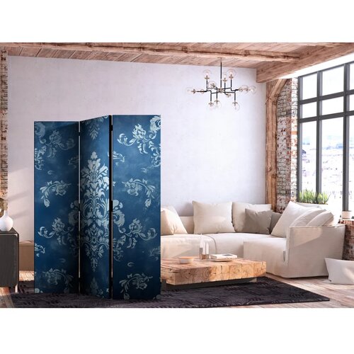  Paravan - Retro Ornament - Decorative Motif in Rubbed Blues 135x172 Dvostrani Cijene