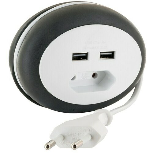 SCHWAIGER Euro podalj&scaron;ek (USB A vtičnica (2 kosa), Bele barve, 3 m) Cene