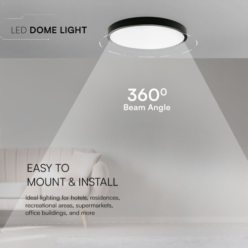  LED stropno svetlo za kupatilo LED/24W/230V IP44 3000K &amp;Oslash; 29 cm crno Slike