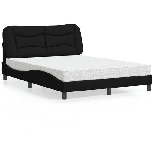 vidaXL Krevet s madracem crni 140 x 190 cm od tkanine Cene