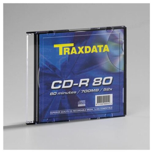 Traxdata MED CD disk TRX CD-R 52x SLIM BOX 1 Slike