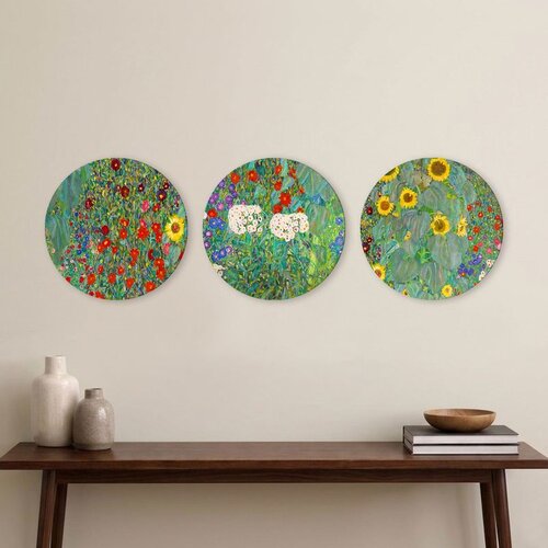 WALLXPERT 3YMDF11906 Multicolor Decorative MDF Painting (3 Pieces) Cene