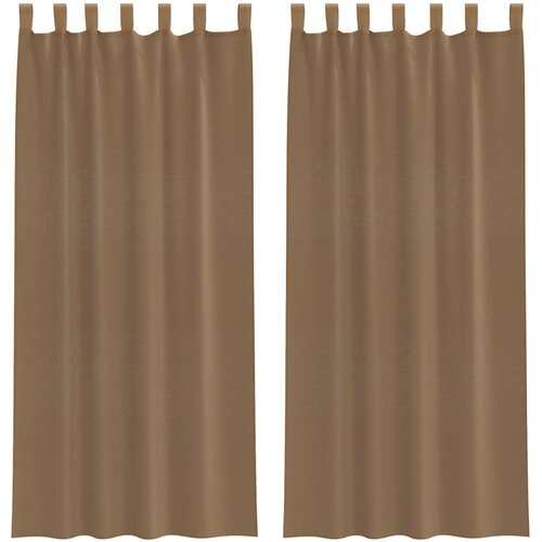 vidaXL Voile zavjese s petljama 2 kom svijetlosmeđe 140x245 cm - Svjetlosmeđa 140 x 245 cm 1 s petljama Cene