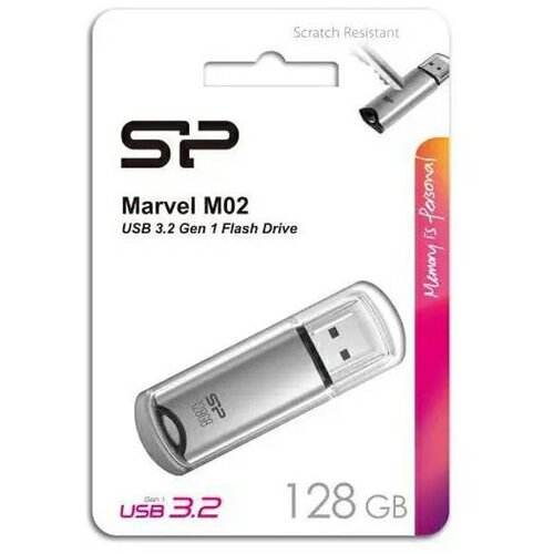 SiliconPower SP USB 3.2 FLASH DRIVE MARVEL M02 128GB SILVER Slike