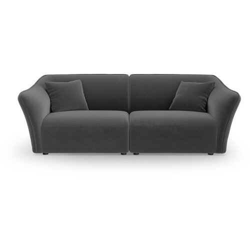 Cosmopolitan Design Temno siva žametna sedežna garnitura 206 cm Tokyo – Cene