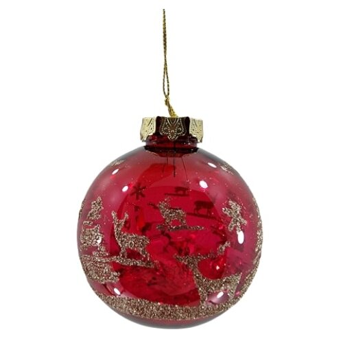  Novogodišnja kugla crvena 10cm Cene