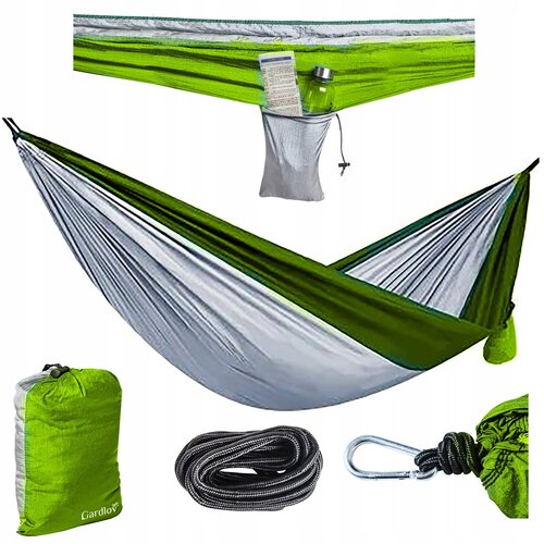  Vrtna viseča mreža za dva 260x131cm do 150kg najlon zeleno siva Cene
