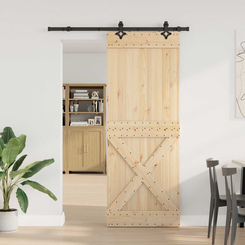  Klizna vrata NARVIK Prirodna i crna 85 x 210 cm (152,5 cm) Cijene