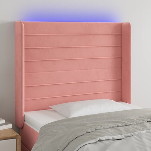  LED uzglavlje ružičasto 93x16x118/128 cm bar&scaron;unasto Cijene