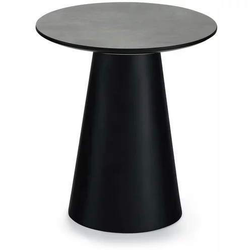 Furnhouse Crni/tamno sivi stolić za kavu s pločom stola u mramornom dekoru ø 45 cm Tango –