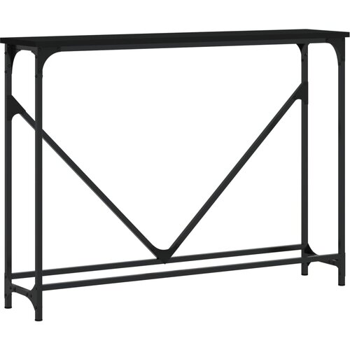 Maison Chic konzolna miza - miza ob steni črna 102x22,5x75 cm inženirski les, (21786083) Cene