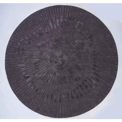 Carpet Decor Tepih Radius Dark Grey Round