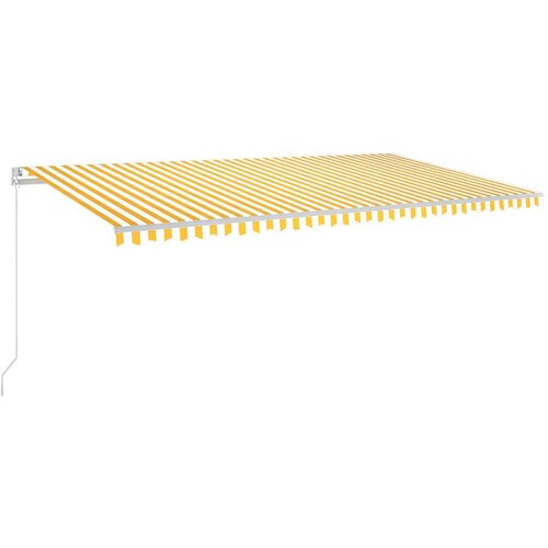  Tenda na automatsko uvlačenje 600x350 cm žuto-bijela Slike