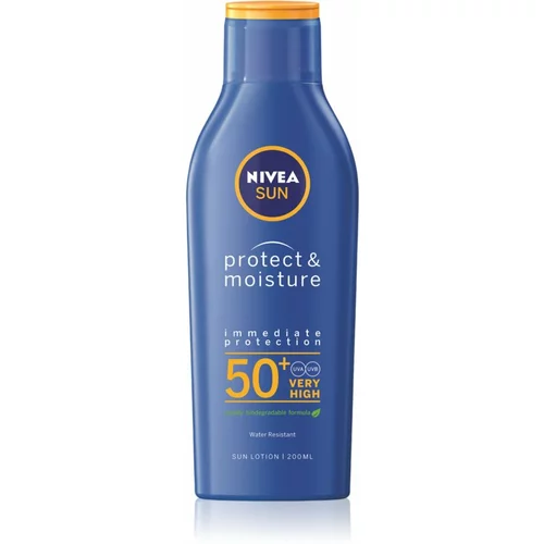 Nivea Sun Protect & Moisture hidratantno mlijeko za sunčanje SPF 50+ 200 ml
