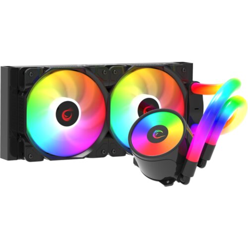 CPU hladnjak AIO Liquid RAMPAGE ICEBLADE C6 black, 72CFM, 2000RPM, ARGB, AM5/LGA1700, 240mm Slike