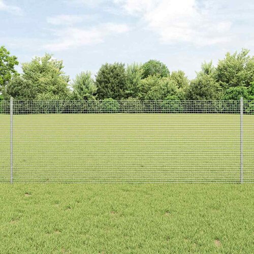  Zavarena žičana ograda s postom 10 x 0,8 m Srebrna Mreža Cene