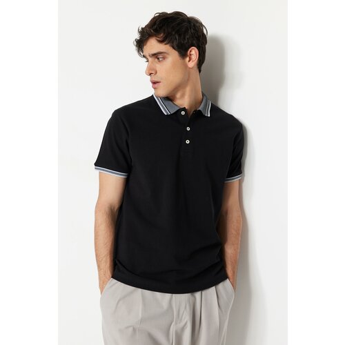 Trendyol Polo T-shirt - Black - Slim Slike