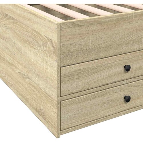  Okvir kreveta s pohranom s ladicama Hrast sonoma 80 x 200 cm Slike