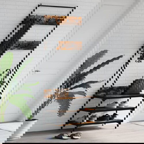 VidaXL Stalak za odjeću i cipele boja hrasta 70x40x184 cm Slike