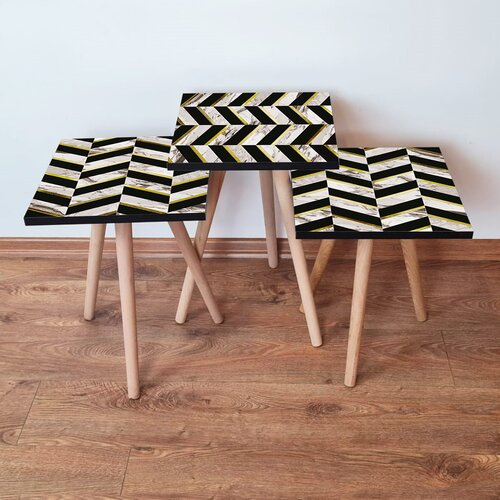 Hanah home Set 3 stočića 3Shp132 White Cene