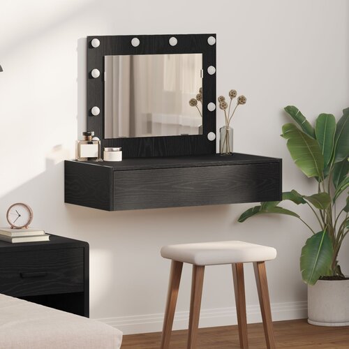 vidaXL črni hrast inženirski les velik 83 x 40 x 70 cm toaletna enota Cene