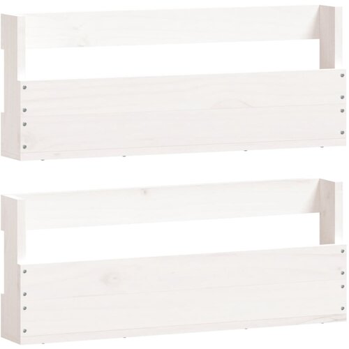 Maison Chic Omarica za obutev - Kopa za čevlje 2 kosa bel 59x9x23 cm trdna borovina, (21776155) Slike