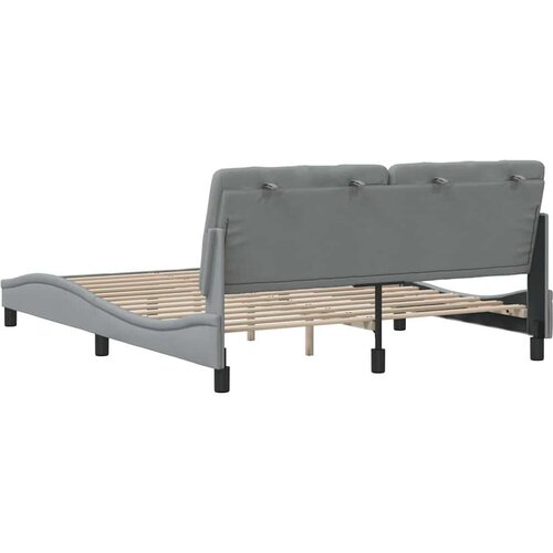 VidaXL Okvir za krevet bez madraca svjetlosivi 160 x 200 cm od tkanine Slike