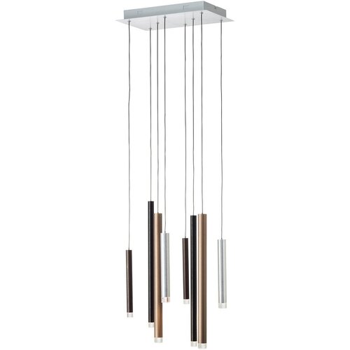 Lesnina XXXL Brilliant -LED Luster CEMBALO na sajli, prigu&scaron;iva, LED/32W/230V, hrom/crna/smeđa Cene