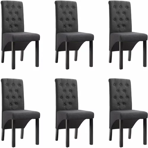  Blagovaonske stolice od tkanine 6 kom tamnosive