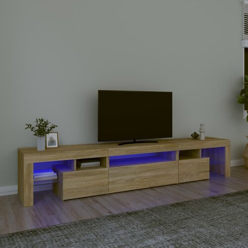The Living Store TV omarica z LED lučkami sonoma hrast 215x36,5x40 cm - TV Omarica, (21374567) Slike
