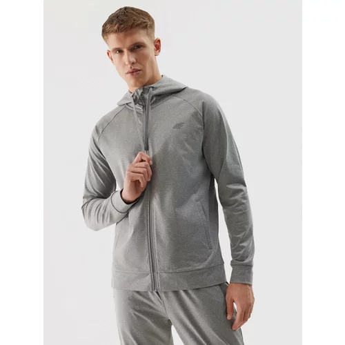 4f Men's Sports Zipped Hooded Sweatshirt - Grey