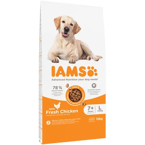 IAMS for Vitality Dog Senior & Mature Large piščanec - Varčno pakiranje: 2 x 12 kg