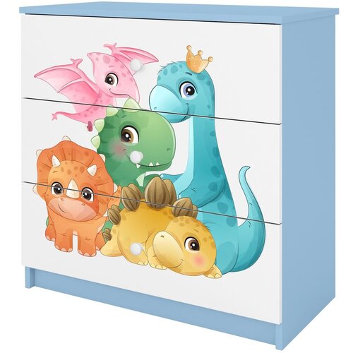  Dječja komoda - DINOSAURI - plava Slike