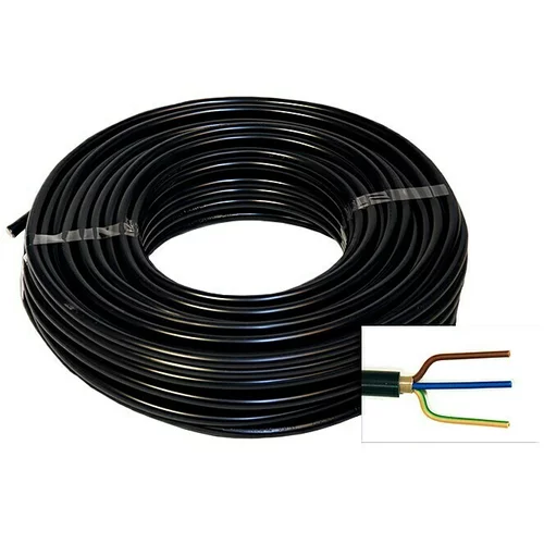  Podzemni kabel NYY-J 3x1,5 (Broj parica: 3, 1,5 mm², Duljina: 10 m, Crne boje)