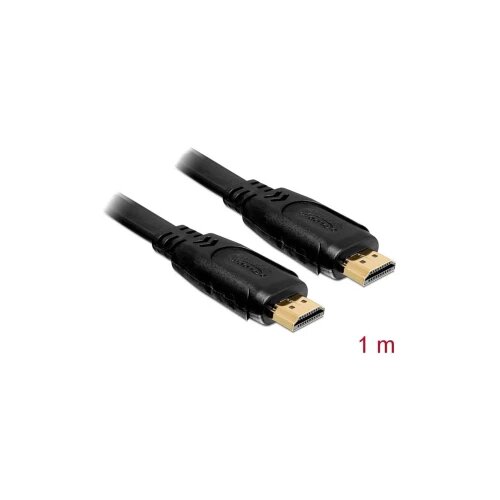 Delock HDMI priključni kabel HDMI-A utikač, HDMI-A utikač 1.00 m crna 82669 HDMI kabel Cijene