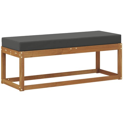 vidaXL Zunanja klop z blazino Naravna in antracitna 115 x 43 x 45 cm, (5000269465) Cene