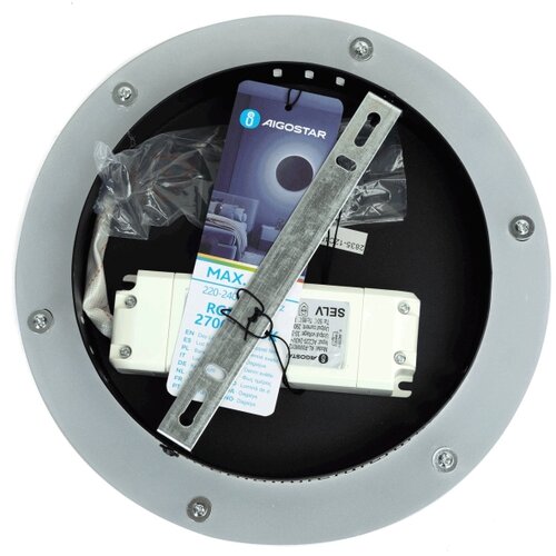Aigostar led rgbw prigu&amp;scaron;iva zidna svetiljka mesh smart LED/12W/230V + daljinski upravljač, crna Slike