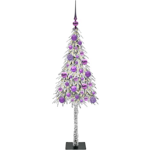  Božićno drvce s 150 LED svjetlima Bijelo 120 cm PE i čelik Slike