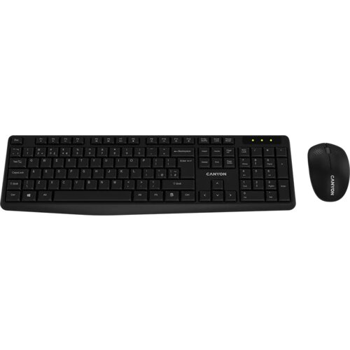 Canyon Set-W01 EN/AD Keyboard+Mouse Wireless Black ( CNE-HSETW01-AD ) Slike