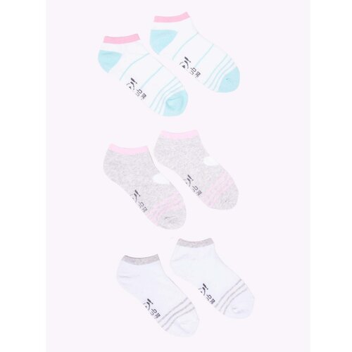 Yoclub čarape za devojčice Ankle Cotton Patterns Colours 3-pack SKS-0028G-AA30-002 Slike