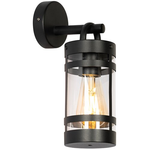 QAZQA Smart buiten wandlamp zwart IP44 incl. Wifi A60 - Ruben Cene