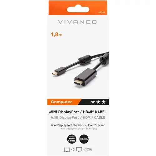 Vivanco Mini DisplayPort-HDMI Kabel VIVANCO 45344 Mini DisplyPort-HDMI Kabel