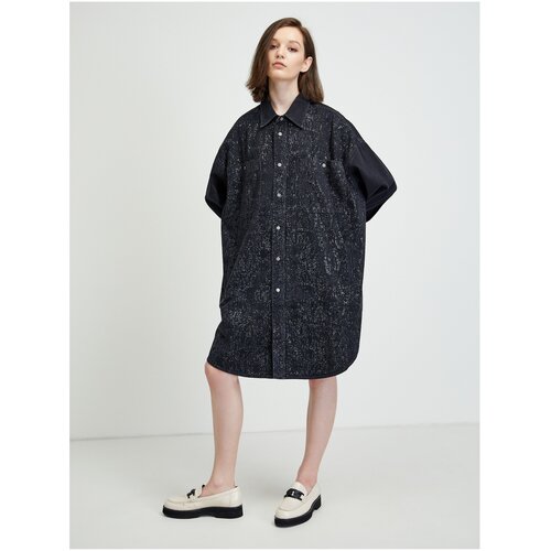 Diesel Black Women&amp;#039;s Oversize Shirt Dress Obax - Women Slike